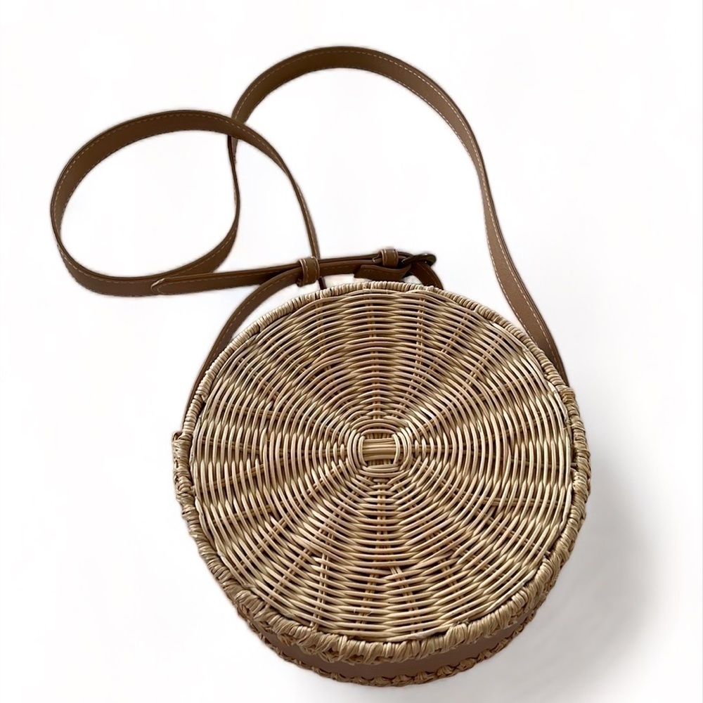 Target Tan Woven Crossbody Bag